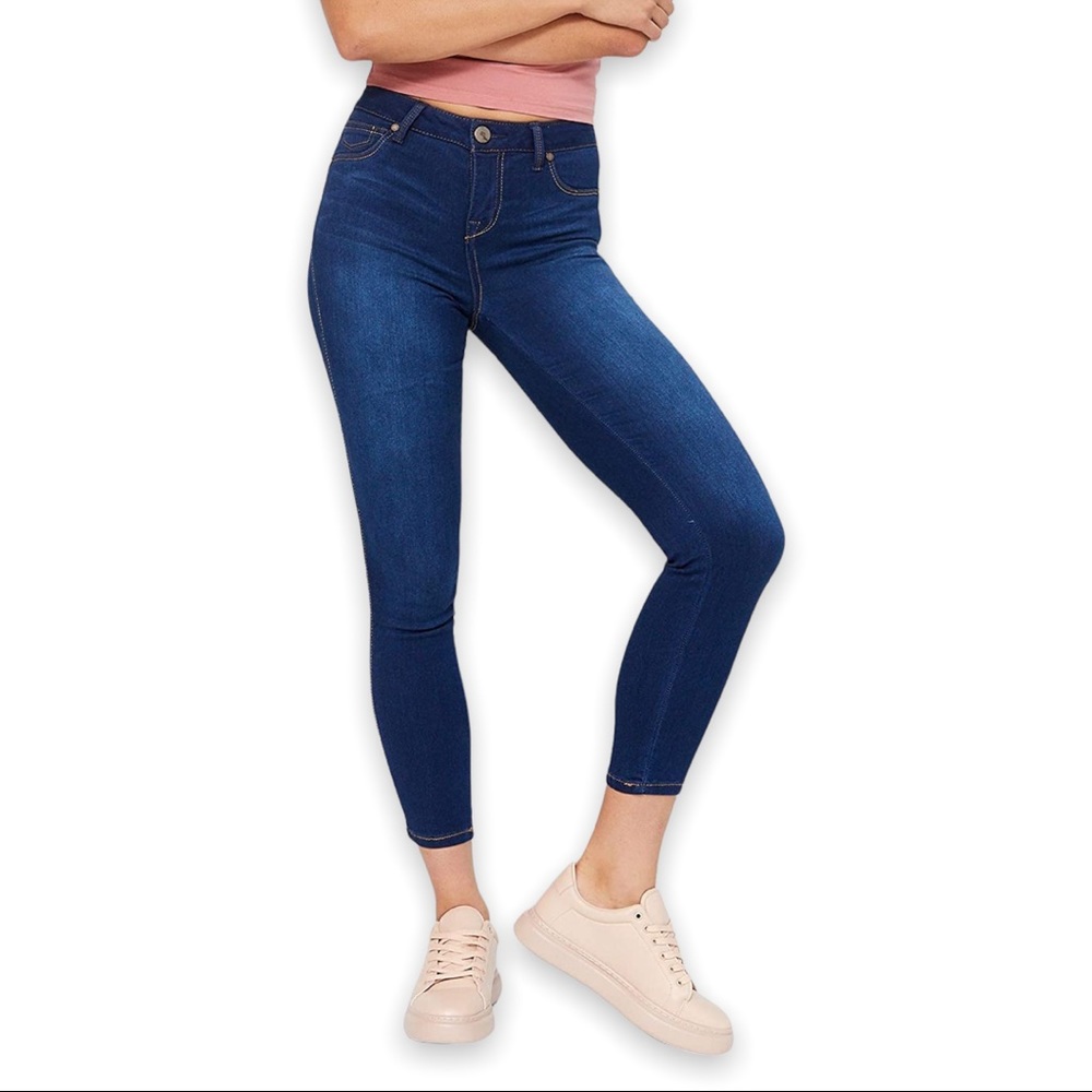1822 Butter Denim Mid-Rise Dark Wash Jeans Size 31, 30” inseam NWT